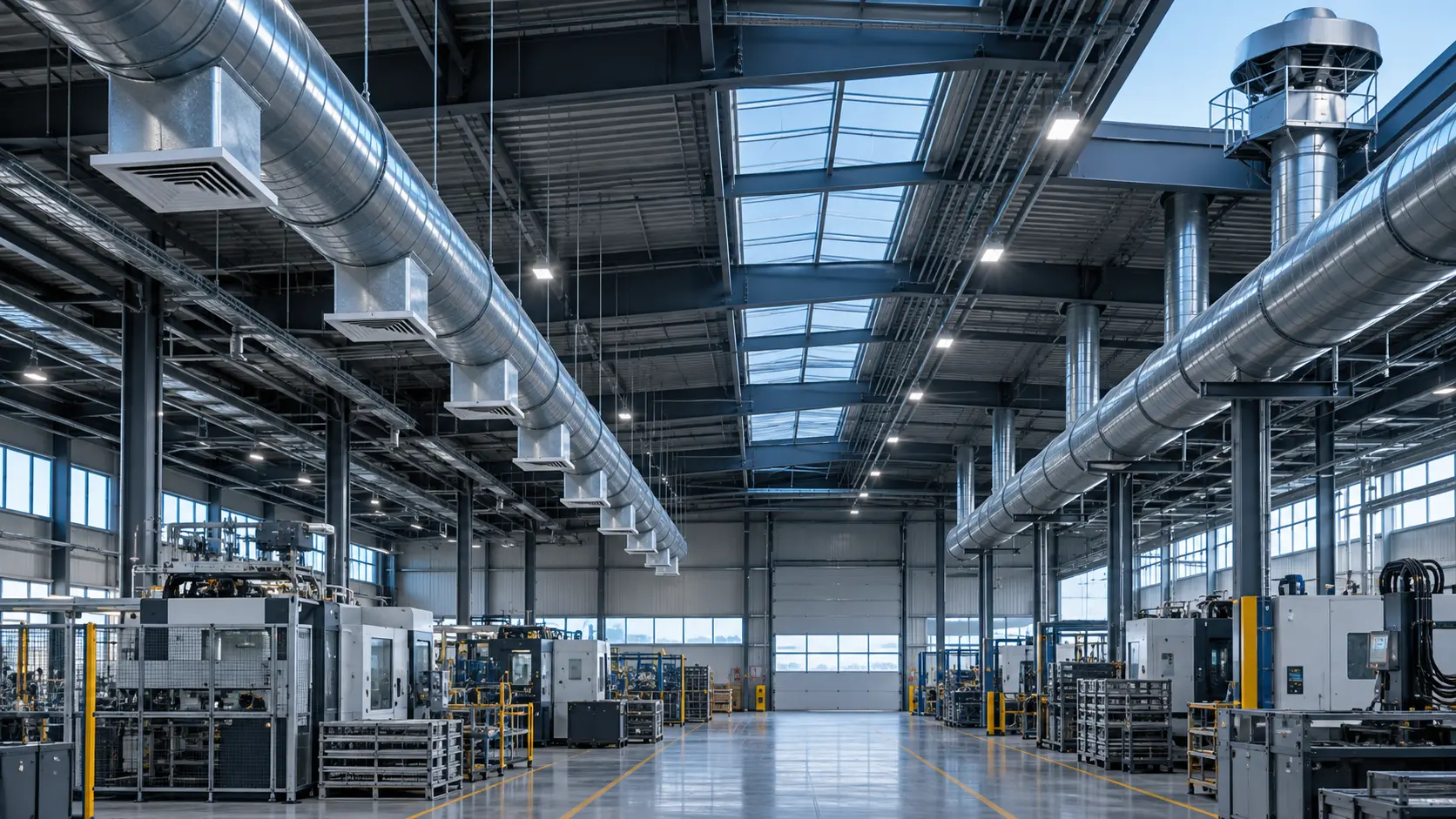Fabrika taze hava ve egzoz havalandırma sistemi